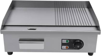 1600W Commercial Countertop Grill Electric Flat Top Teppanyaki Griddle
