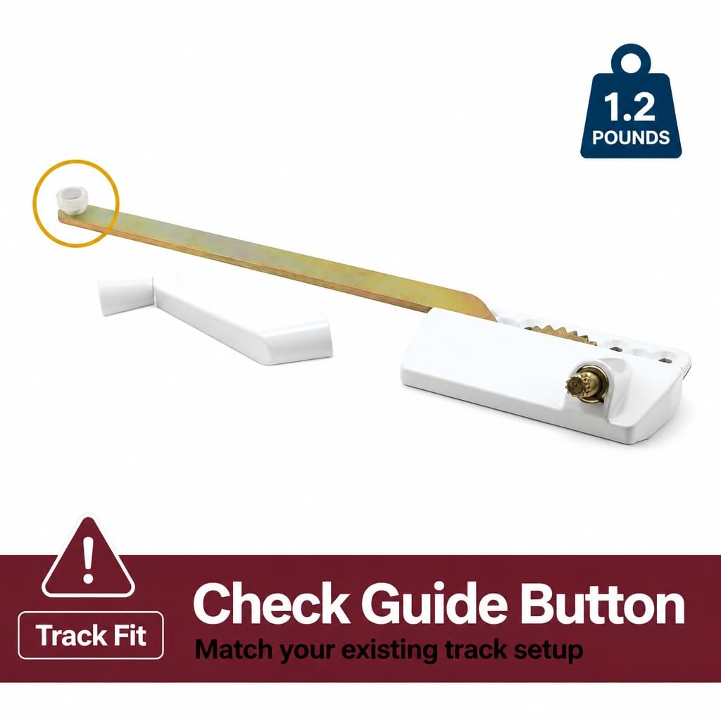 Prime-Line TH 23022 9-1/2 In. Single-Arm Left-Hand Casement Operator, White Finish (Single Pack)