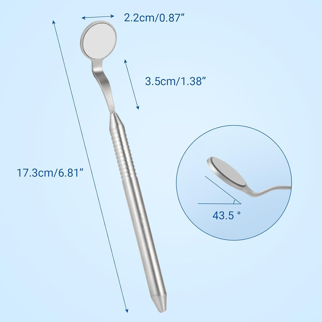 Double-Sided Dental Mirror #5 Stainless Steel 1 Pc/Pack | Anti-Fog Coating, Non-Slip Handle, Professional Intraoral