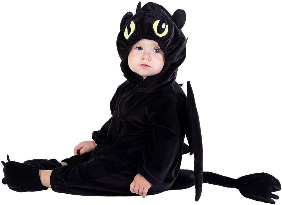 Baby Dragon Costume, Infant Animal Onesie, Toddler Cosplay Boy Girl 45T | Newborn Pajamas Clothes Sleepwear Kids to