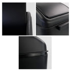 4.5 Gallon Plastic Swing-Top Trash Can, Garbage Can with Lid, Black