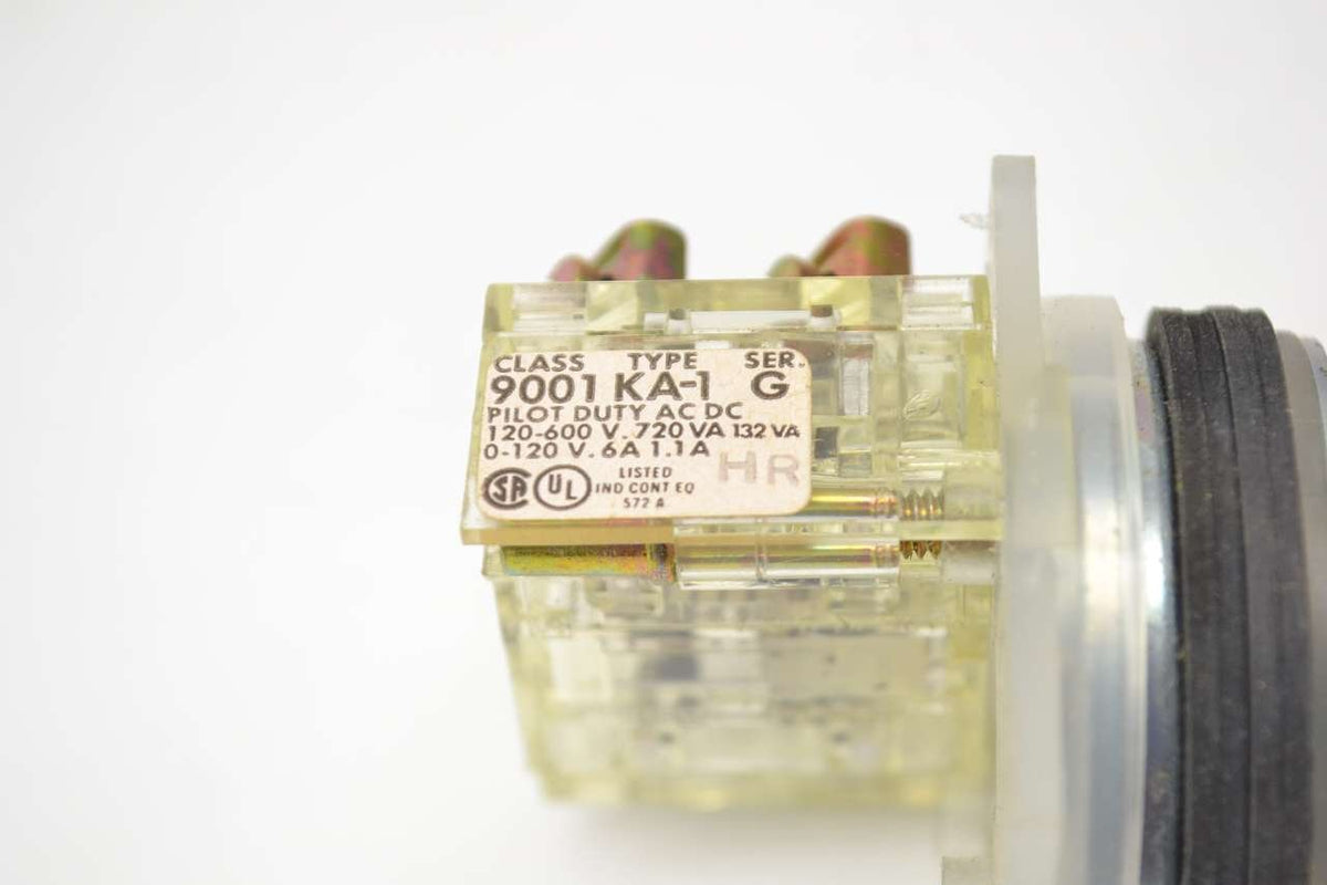 Square D 9001KR1U Pushbutton, Operator, Round Non-Illuminated Guarded, Momentary, 30mm, 7 Colors