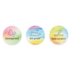 3 Inch Rainbow Round Thermal Label, Self-Adhesive Waterproof Circle Sticker for Logo Design, Multipurpose Direct