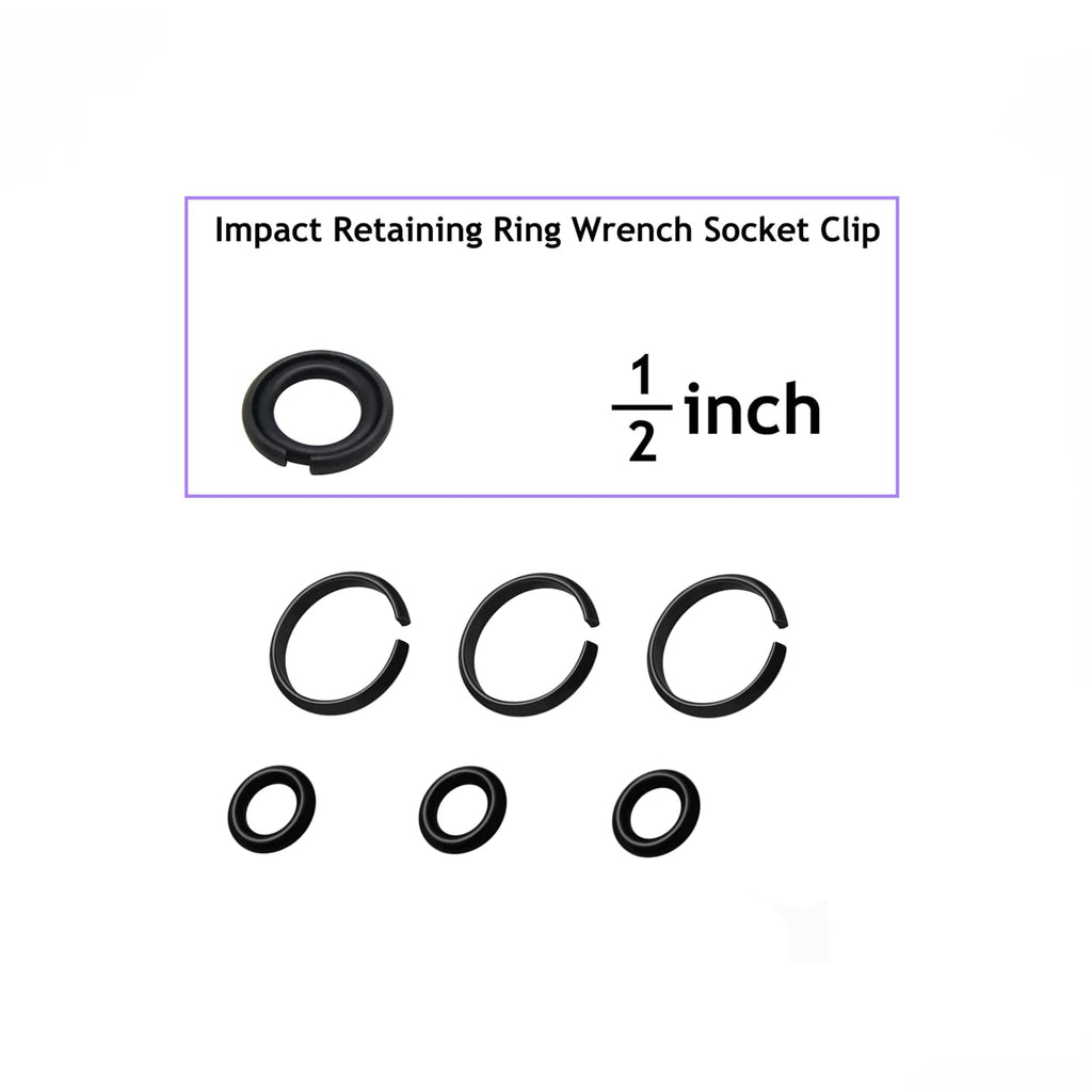 TALSWIF (12 Sets 1/2" Impact Friction Ring Retaining Ring Clip with O-Ring