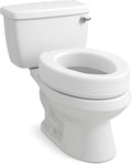 Toilet Seat Riser, Elongated Raised Toilet Seat Adds 3.5 inches to Toilet Height, Assists with Bending or Sitting