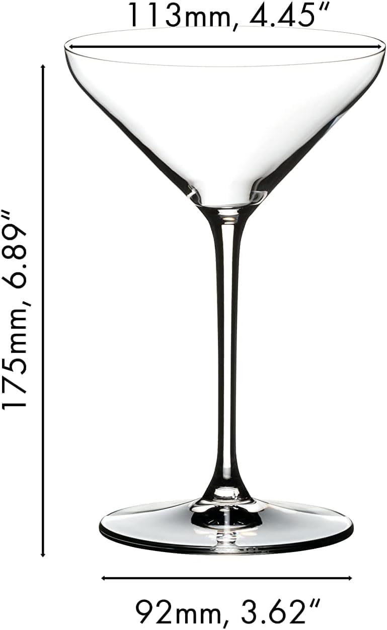 Extreme Martini Glass, Set of 2, Dishwasher Safe (4441/17)