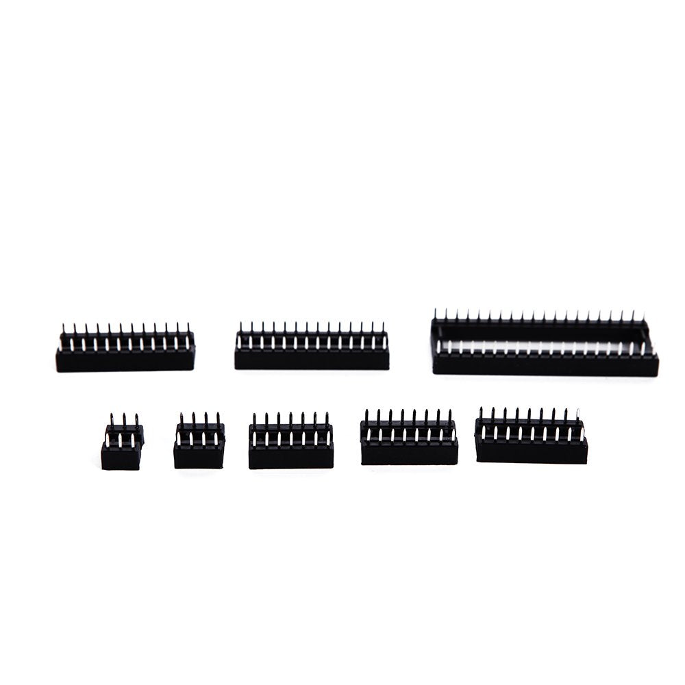 150Pcs 2.54mm Pitch IC Socket Adaptor Kit 6 8 14 16 18 24 28 40Pin