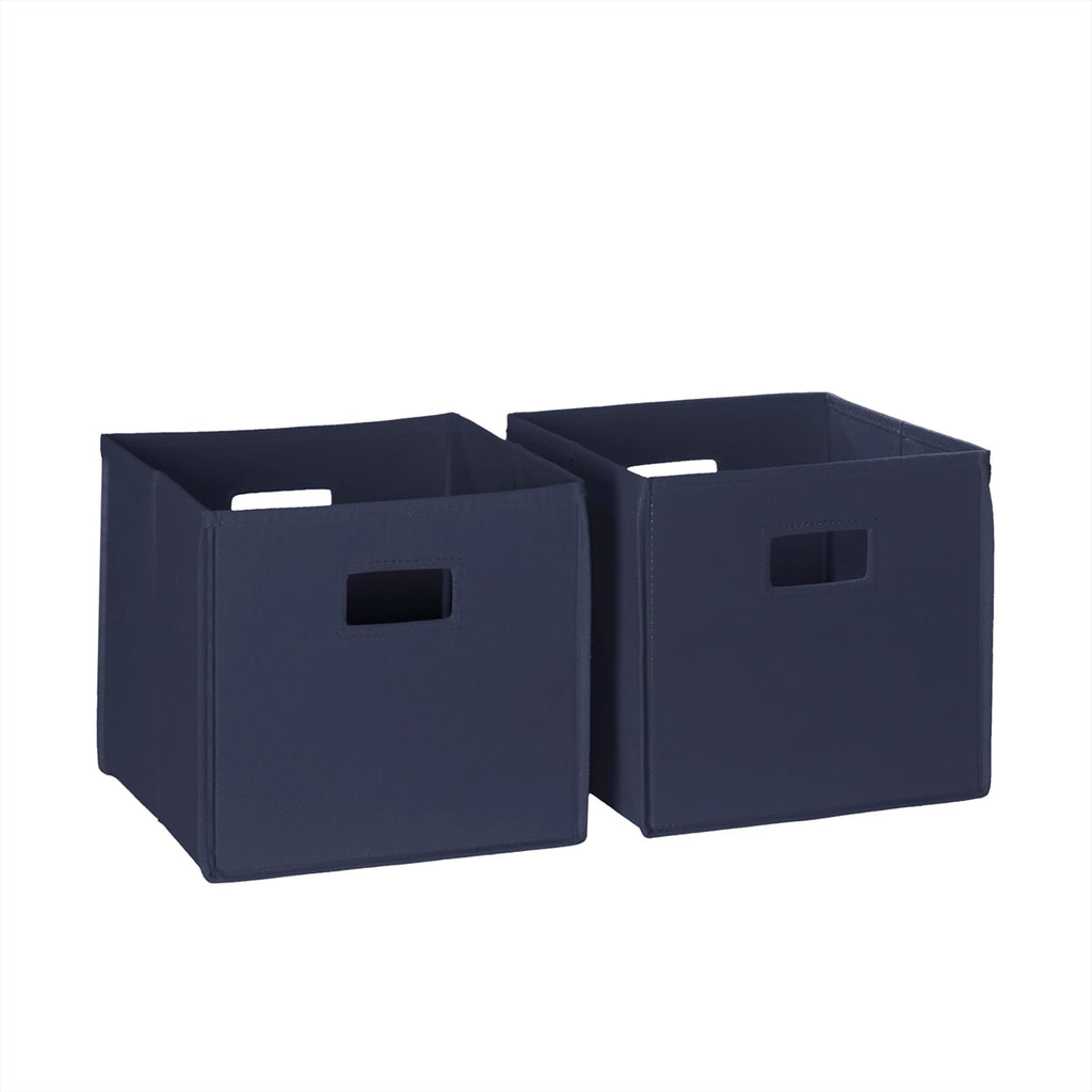 Folding Storage Bins - 2-pack of 10in Tall Navy Cubes