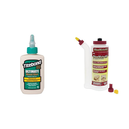 III Wood Glue and Milescraft Precision Glue Bottle Bundle