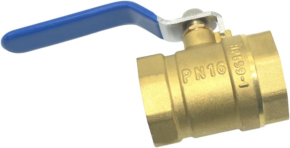 VARMHUS NPT Female Brass Full Port Ball Valve Vinyl Handle WOG1000 (1-1/4'')