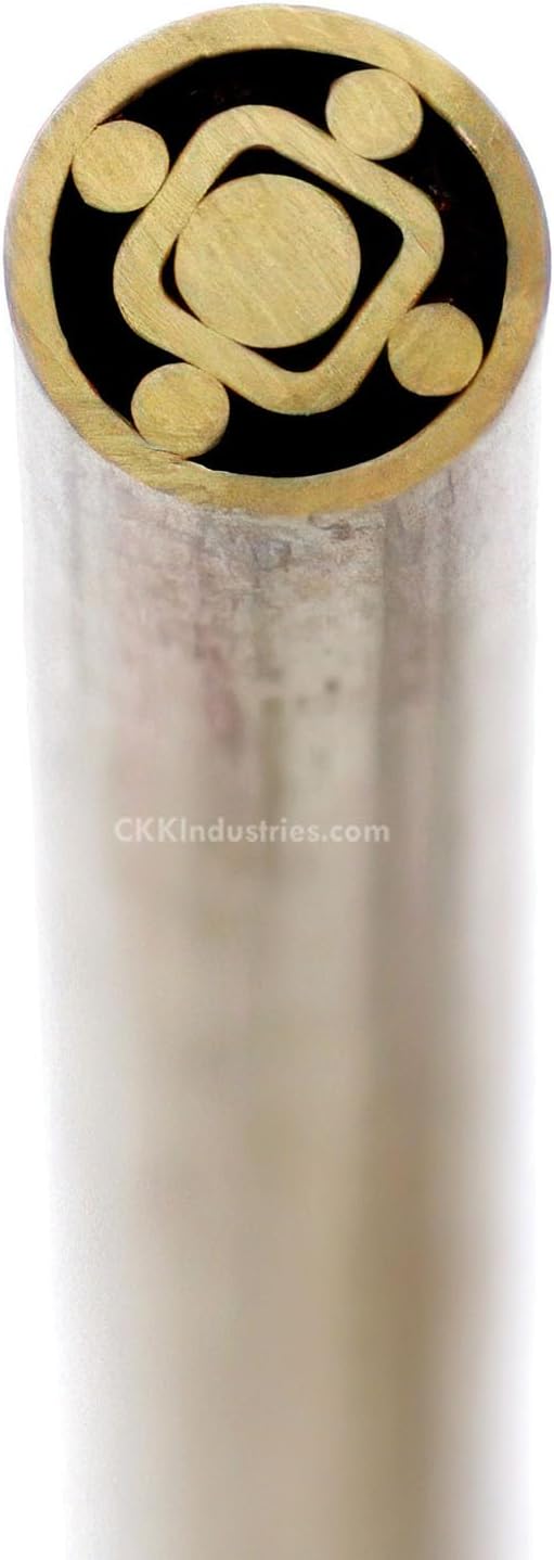 Mosaic Pin - (0.187 (3/16) Inch Diameter) - (627BBBB) - (Brass Outer Material)(Brass Inner Material) - Decorative