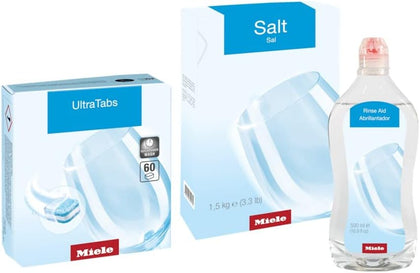 99997795 UltraTabs All in 1 Dishwasher Set, 60 x UltraTabs Detergent Tablets, 1.5 Kg Salt and 500 ml Rinse Aid for