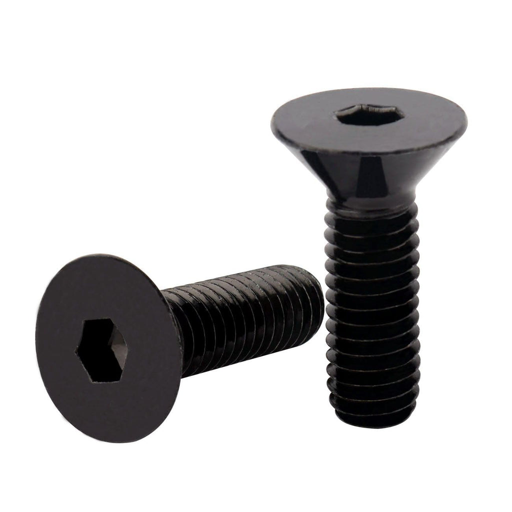#8-32 x 5/8" Flat Head Socket Cap Screws Countersunk Bolts 304 Stainless Steel, Fully Thread, 50 PCS Black Finish