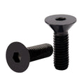 #8-32 x 5/8" Flat Head Socket Cap Screws Countersunk Bolts 304 Stainless Steel, Fully Thread, 50 PCS Black Finish