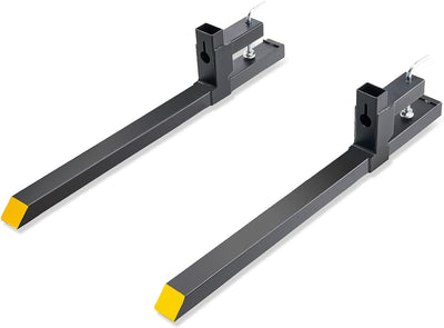 43" Clamp on Pallet Forks, 2000lbs Capacity Tractor Bucket Forks, Heavy Duty Quick Attach Pallet Fork for Bucket