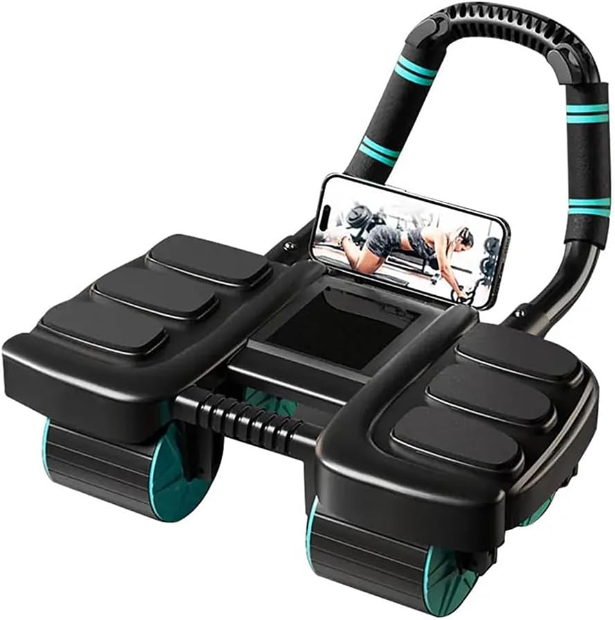 4-Wheel Automatic Rebound Ab Roller Wheel with Elbow Support | Abdominal Wheel Core Exercise;Elbow Support Ab Wheel