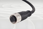 M12 5 Pins Female Connector Cables, Waterproof IP67 Solder Locking System, Brass Gold-Plated Contacts, A Code Straight Aviation Sensor Electrical Cable 60V 2A Industrial Grade Cable