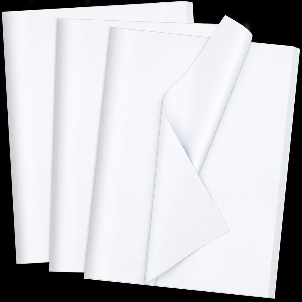 100 Sheets White Tissue Paper 20x14 Inches