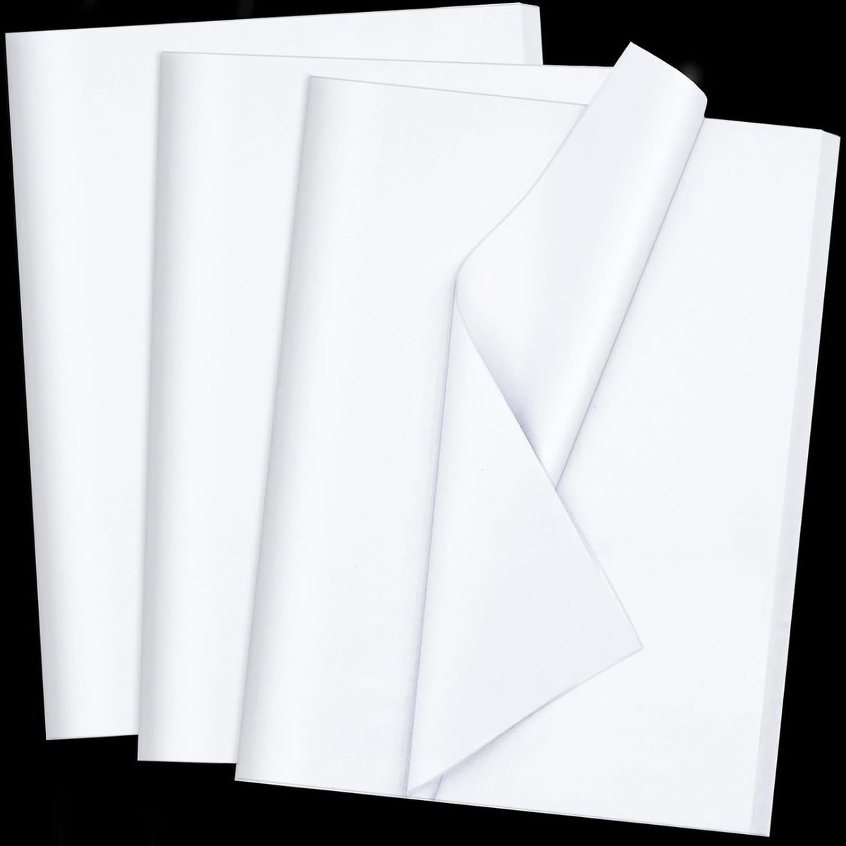 100 Sheets White Tissue Paper 20x14 Inches