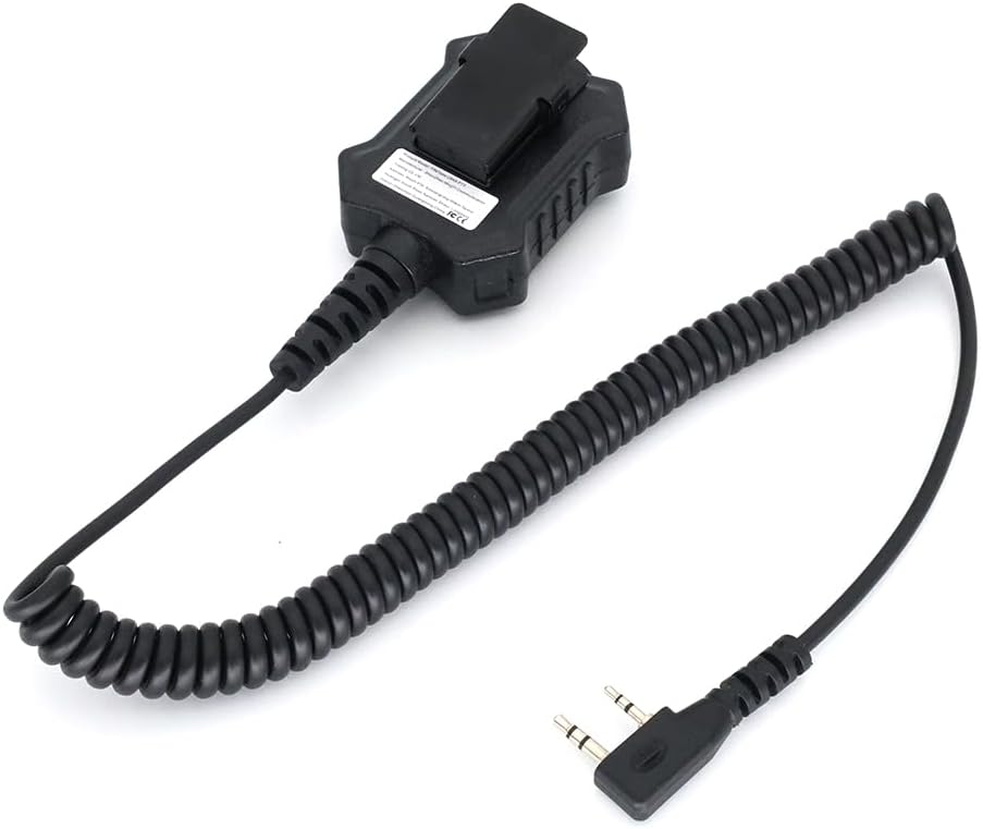 Throat Mic Tactical Earpiece U94X PTT 2 Pin TK Jack 7.0mm Plug Push to Talk Headset for Baofeng UV5R BF-F8HP UV-17
