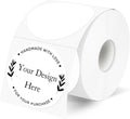 2 Inch White Round Thermal Labels Sticker, Waterproof Circle Direct Thermal Labels, Removable Multi-Purpose