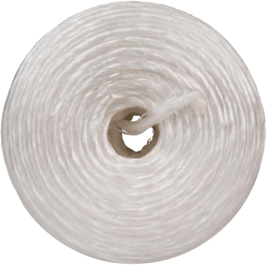 Rope and Cord Polypropylene Twine - Perfect for Outdoor, Gardening, Landscaping, and Shipping - 1000 ft Tube, White