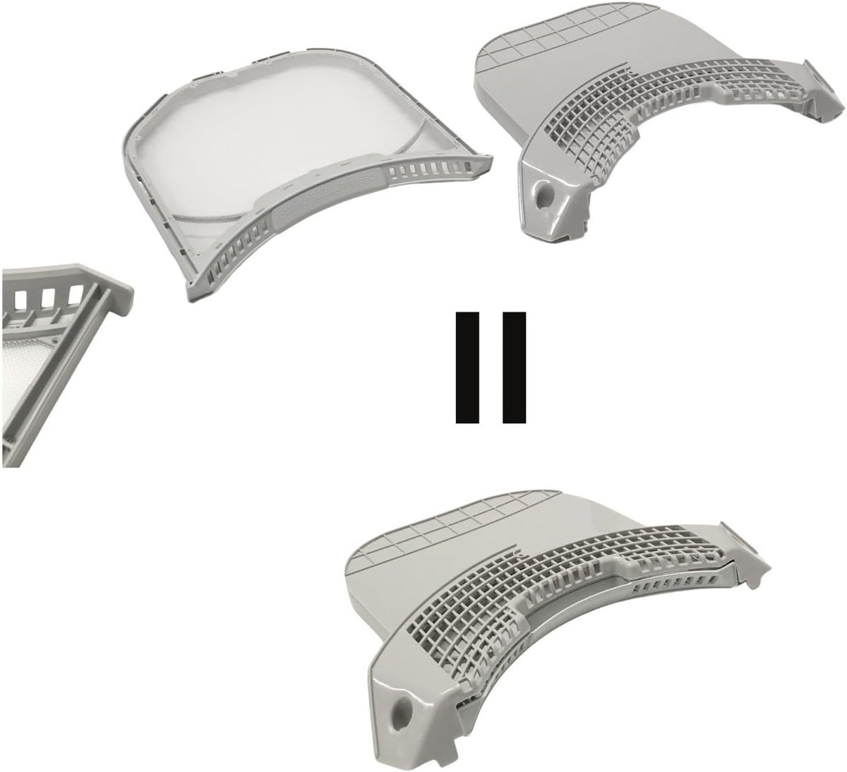 Dryer Lint Filter & Cover - Sits Flush Compatible with LG Model Numbers DLGX3371V, DLGX3371W, DLGX3471V, DLGX3471W