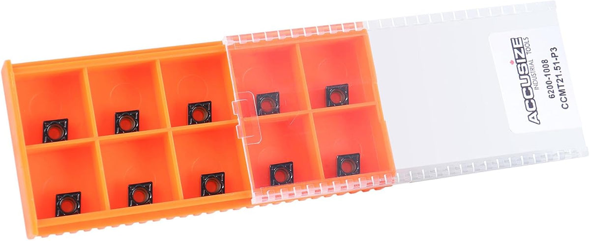 Accusize Carbide Inserts, CCMT21.51-MD, CVD Coated, 2200-1008