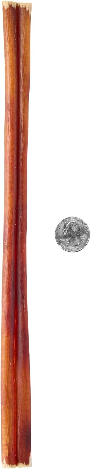 Amazon Brand - Wonder Bound Bully Sticks Dog Treats, All-Natural, Highly Digestible, Long Lasting Dog Beef Treats, 12