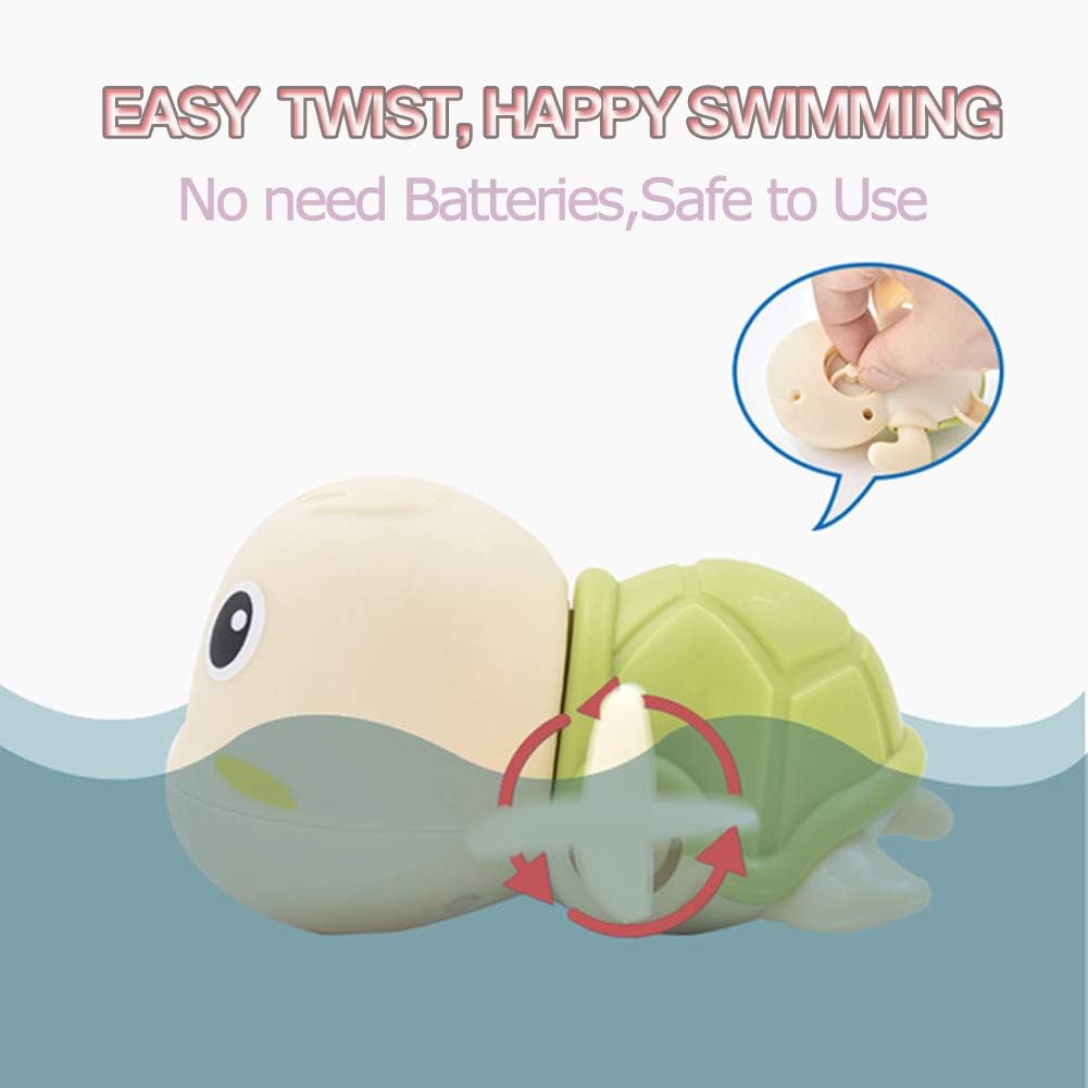 Baby Bath Toys-Wind up Turtle Bathtub Toys,Toy for Babies 6-12 Months Floating Swimming Turtles for Boys Girls,Baby