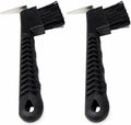 Rubber Handle Hoof Pick with Brush - 2 Pack - Black