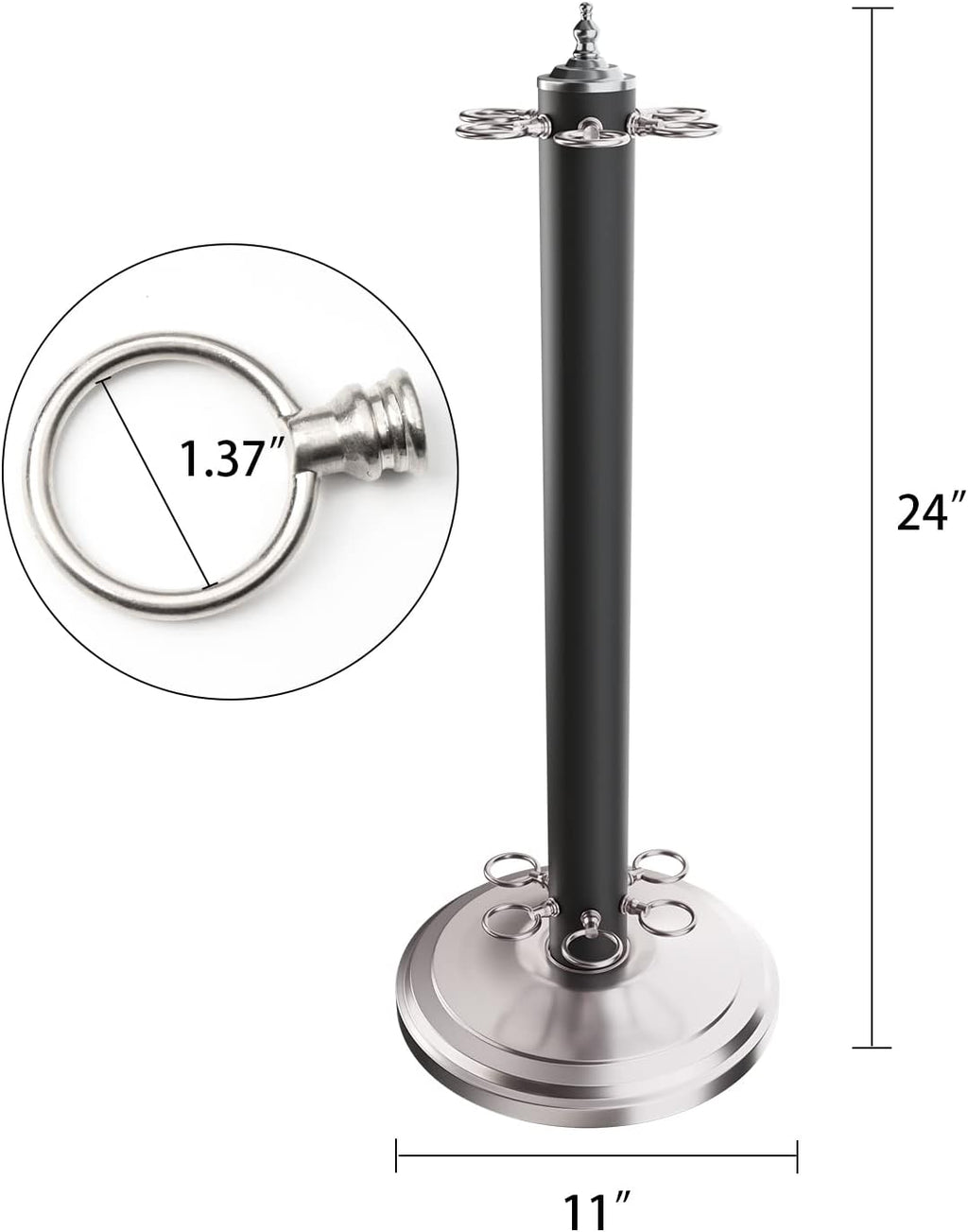 GSE Stand-Style Metal Billiard Pool Cue Rack, Holds 6 Pool Cue Sticks | Several Colors Available, Floor Stand