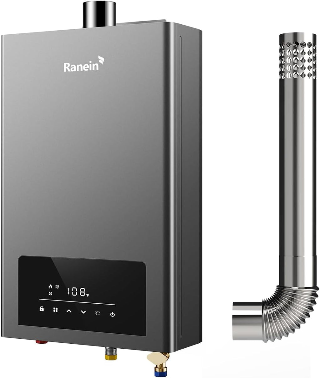 Propane Tankless Water Heater, 3.6 GPM, 80,000 BTU, Indoor | Endless hot water for whole home, 2-3 water points