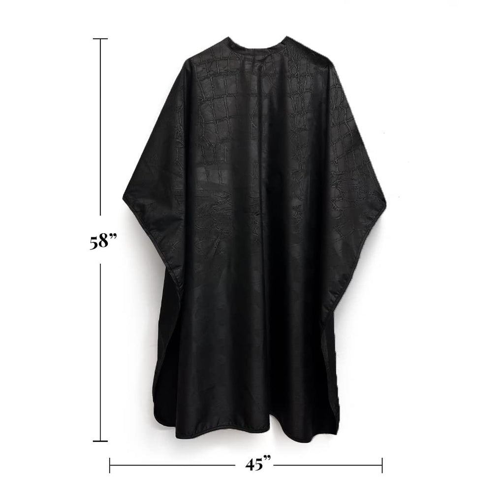 Alligator Hide Bleach-Proof Coloring & Styling Cape, Black | Textured Multi Purpose Salon Cape Defends Against Bleach