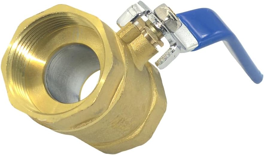 VARMHUS NPT Female Brass Full Port Ball Valve Vinyl Handle WOG1000 (1-1/4'')