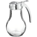 14-Ounce Glass Syrup Dispenser with Dispensing Thumb Lever