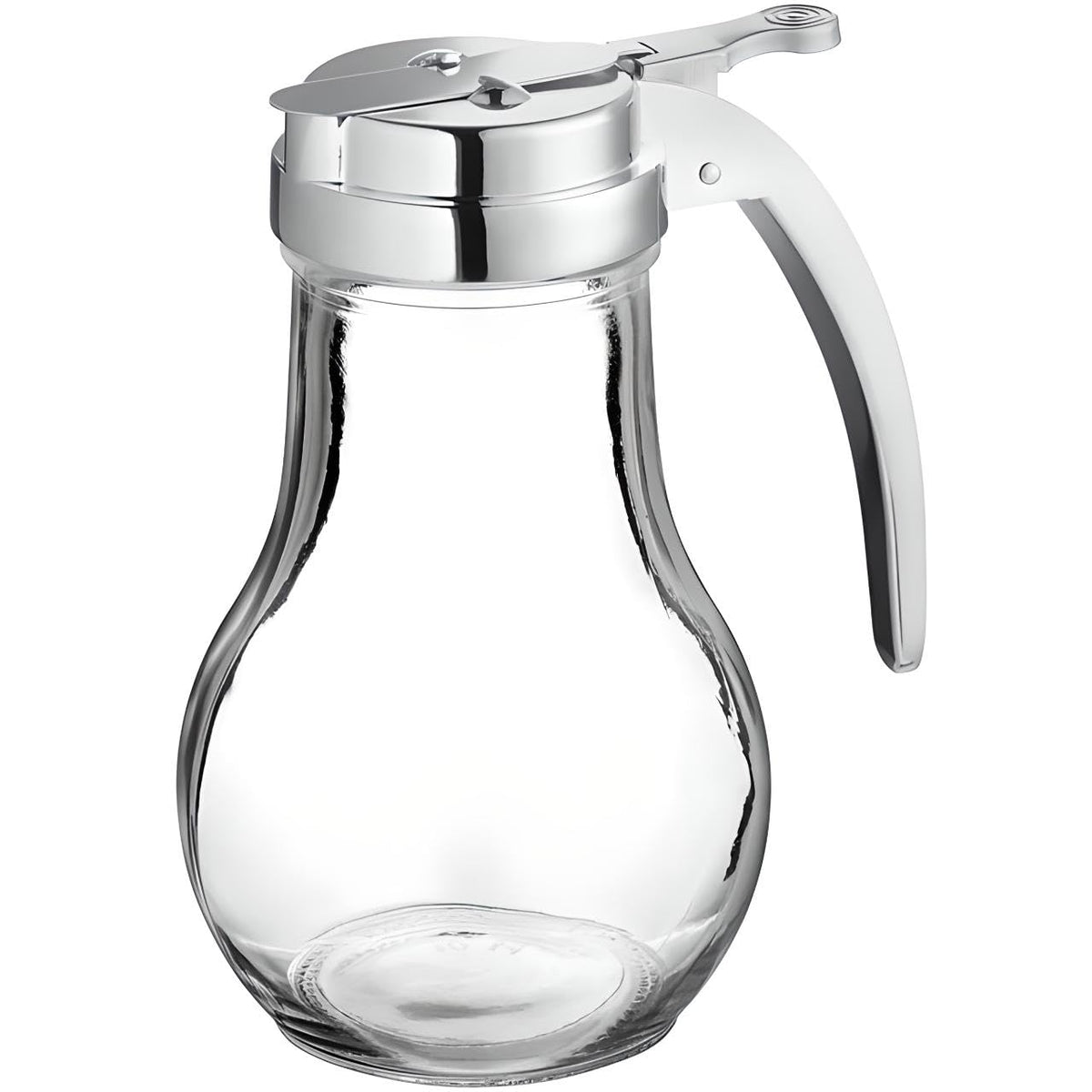 14-Ounce Glass Syrup Dispenser with Dispensing Thumb Lever