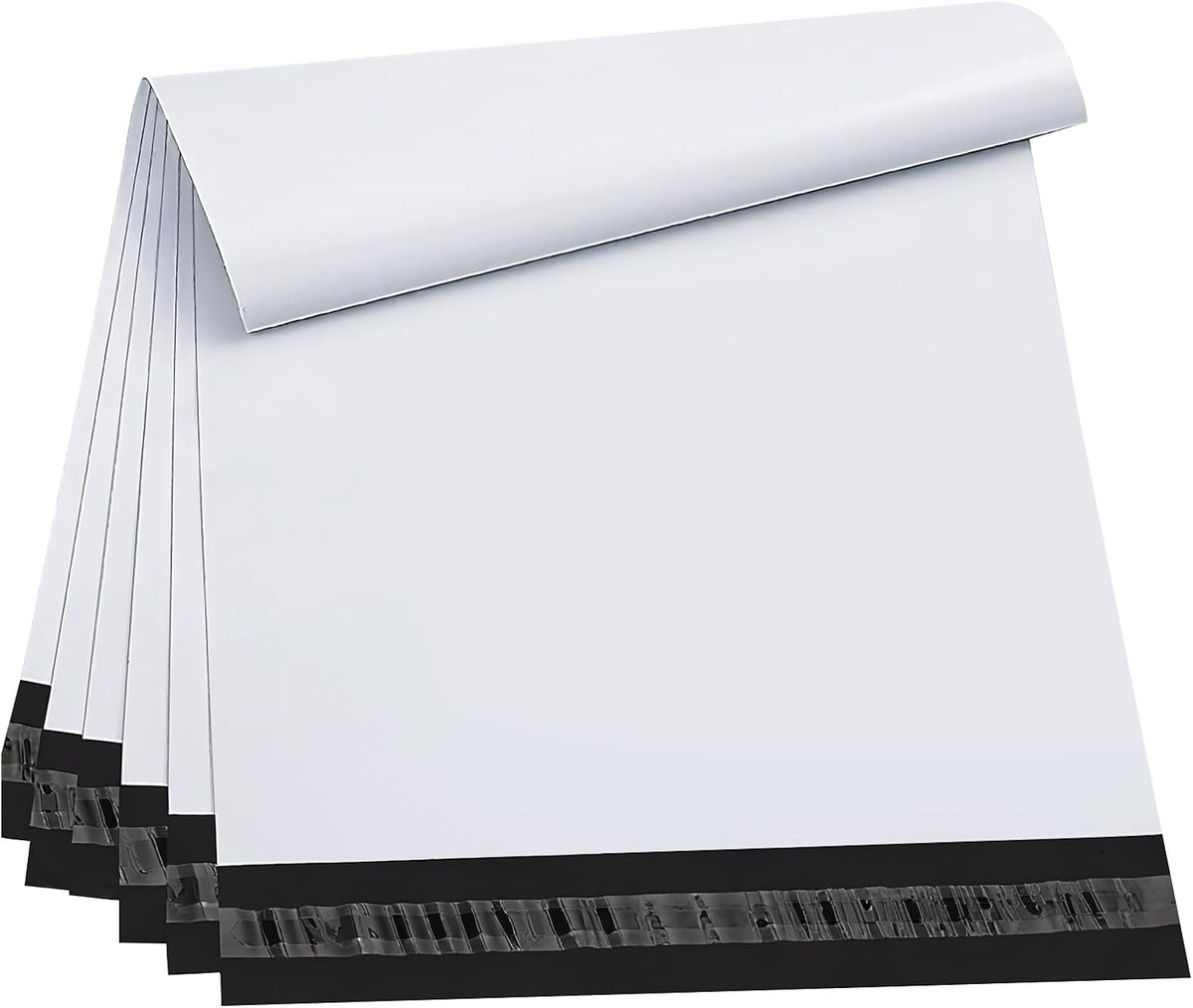 Poly Mailers 12x15.5 25PC Medium Shipping Bags for Clothes White