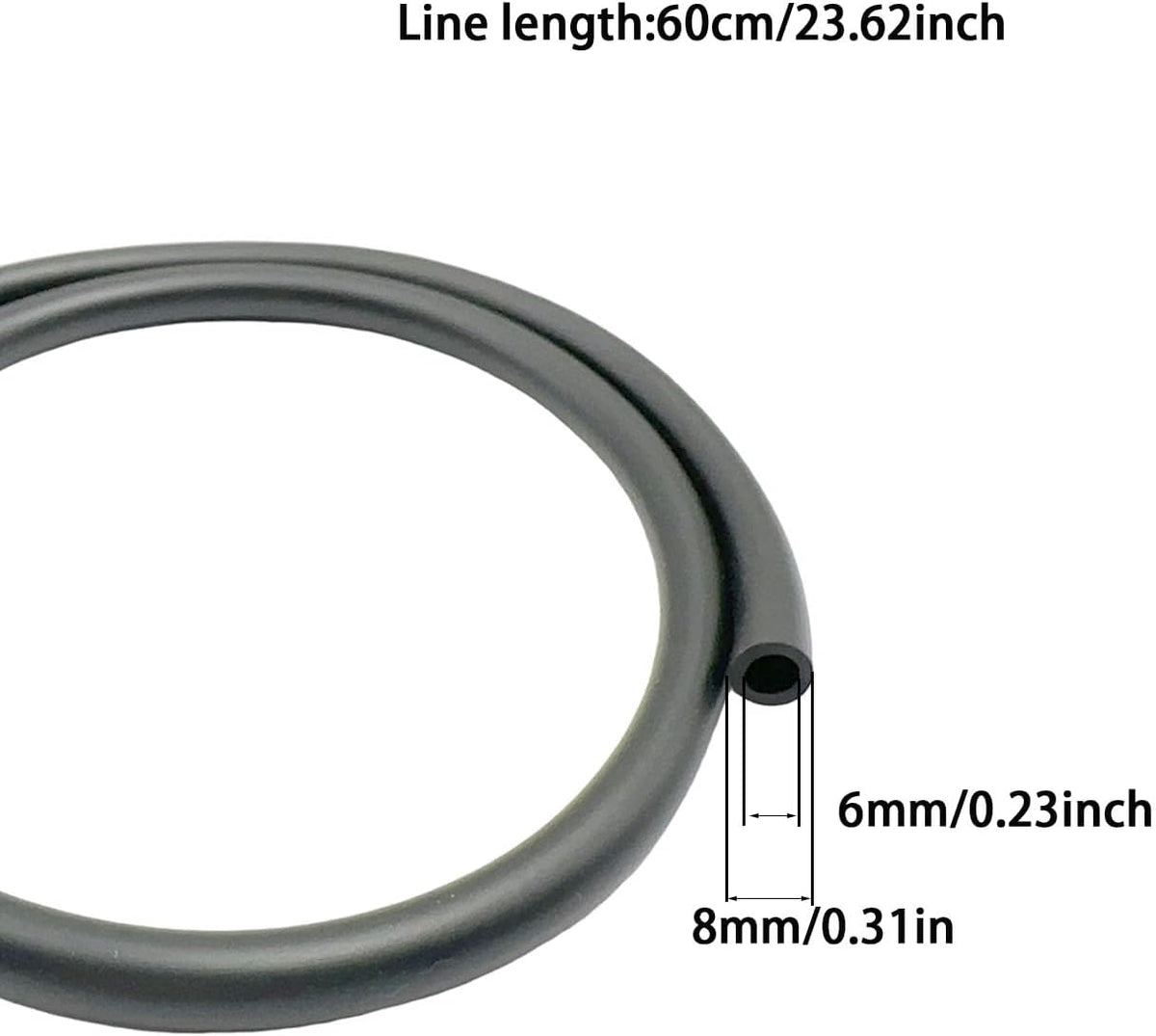 Fuel Line with Fuel Shut Off Valve Fuel Filter Lawn Mower Compatible with BS 791766 698183 698180 691050 394302 798512 809499