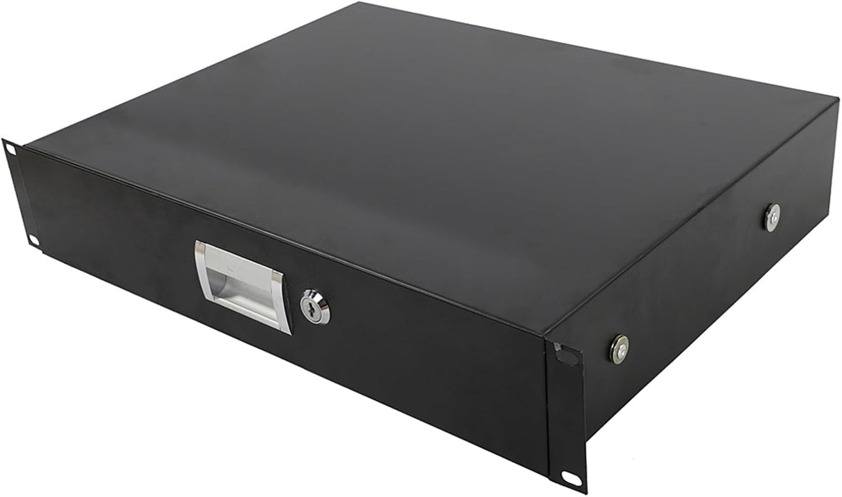 Ktaxon 2U Rack Mount Drawer for 19 Inch AV/Network/DJ Equipment Racks