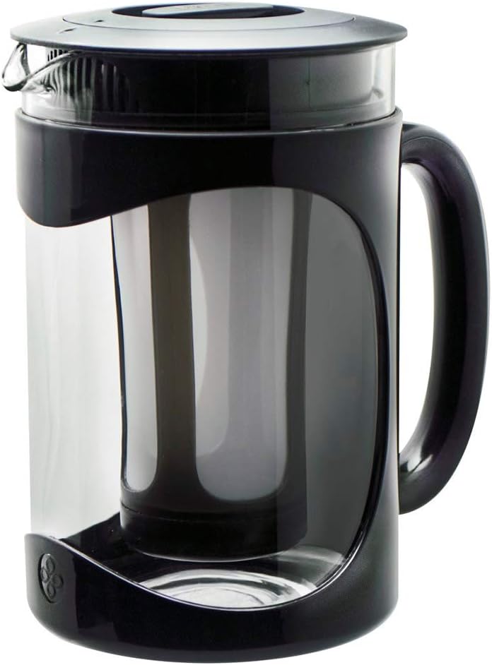 Burke Deluxe Cold Brew Iced Coffee Maker, Comfort Grip Handle, Durable Glass Carafe, Removable Mesh Filter, Perfect 6