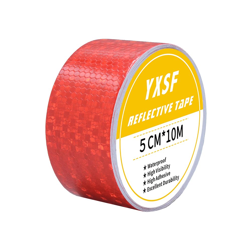 2 Inch×30 Feet Red Reflective Tape,Warning Caution Marking high Viscosity Reflector Tape Outdoor Waterproof for