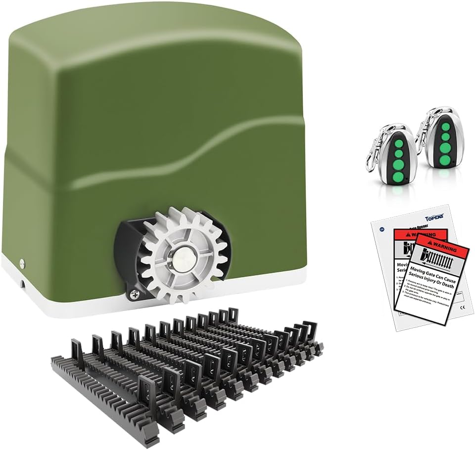 RK700T Automatic Sliding Gate Opener Rack Drive Electric Gate Motor for Heavy Driveway Slide Gates Up to 1600 Pounds