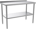 48'' x 24'' Stainless Steel Table for Prep & Work,Commercial Worktables & Workstations, NSF Heavy Dut Metal Table