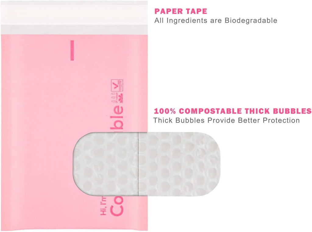 6x10 100% Biodegradable Bubble Mailers