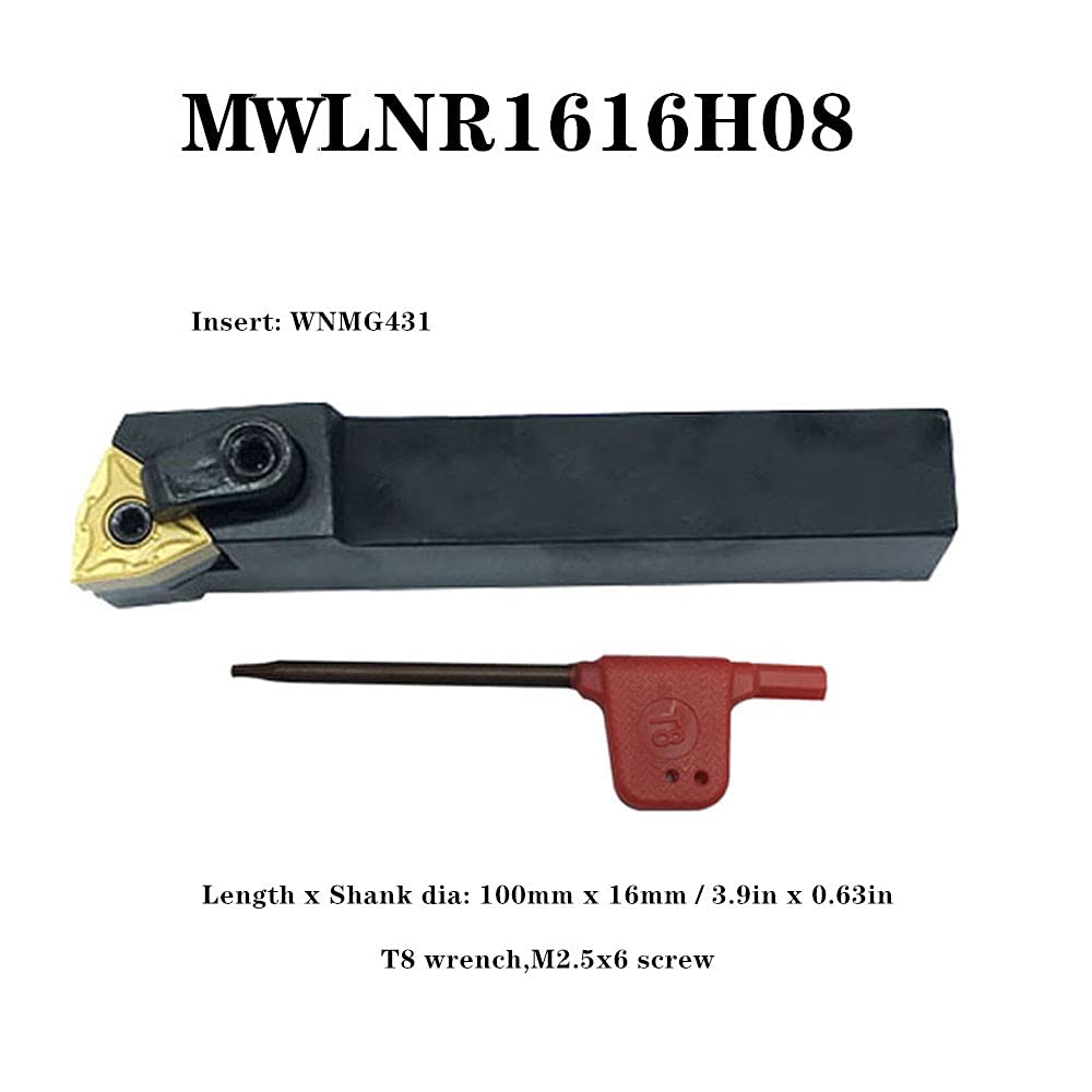 1/2'' Indexable Metal Lathe Turning Tool Holder with Carbide Turning Inserts