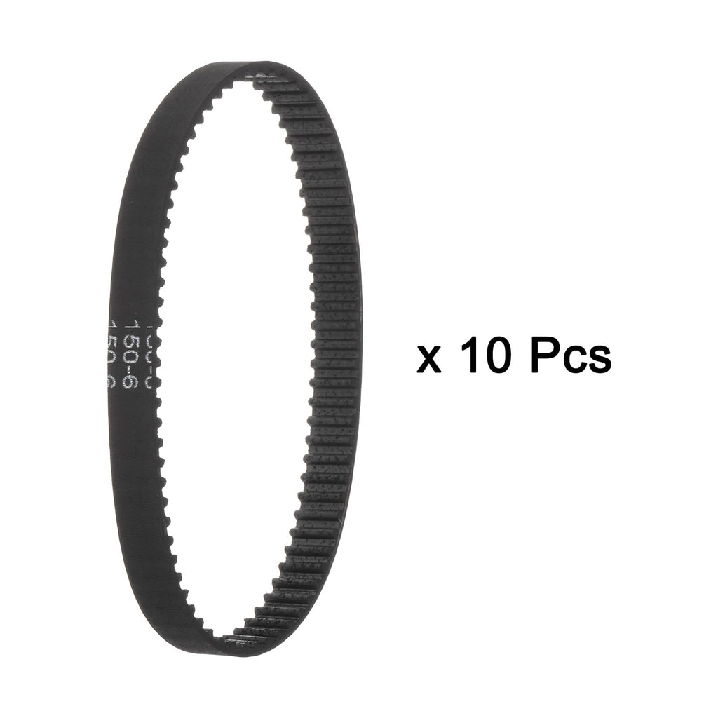 uxcell 10pcs 2GT Timing Belt Closed Loop Rubber Belts 150-2GT-6, 6mm Width x 150mm Length, 3D Printer Timing Belt