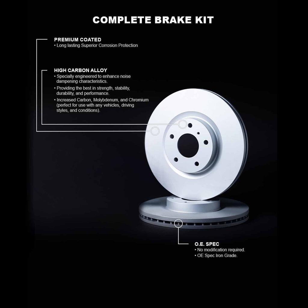 R1 Concepts Front Brake Rotors Fits 2012-2019 Nissan Versa