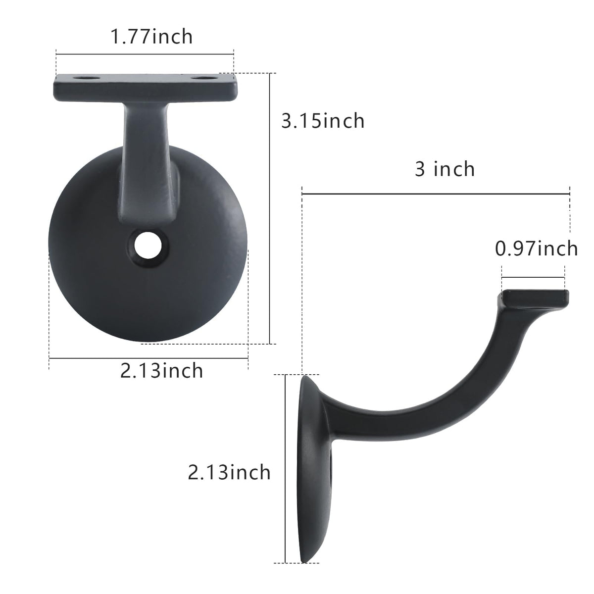 Hand Rail Brackets for Stairs 6 Pack, Heavy Duty