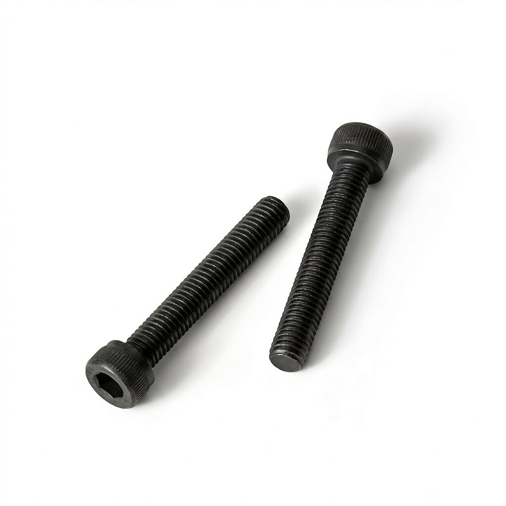1/4 x 2 (20 Pack) Socket Head Cap Screws, Black Oxide 304 Stainless Steel Bolts with Hex Spanner, Allen Socket Drive, Full Thread, Bright Finish